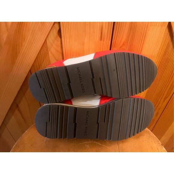 ORANGE/WHITE MICHAEL KORS ALLIE MODEL SNEAKERS WOMEN'S SIZE US 6.5M - Picture 6 of 14